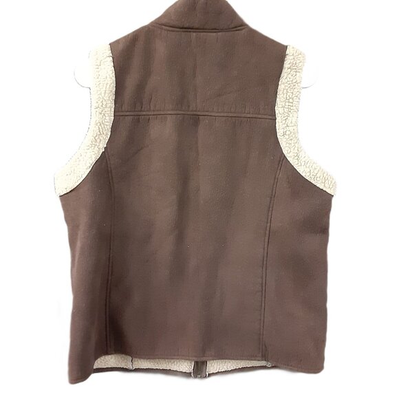 Vintage Tantrums Woman's Vest Size LARGE, Brown, Zip Closure, Zip Pockets - Picture 2 of 6